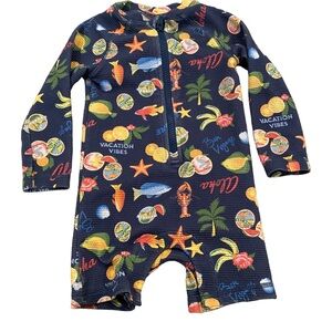 Old Navy 18-24 m Toddler Boy Bathing Suit One Piece Rash Guard Romper 4/$20 🛑